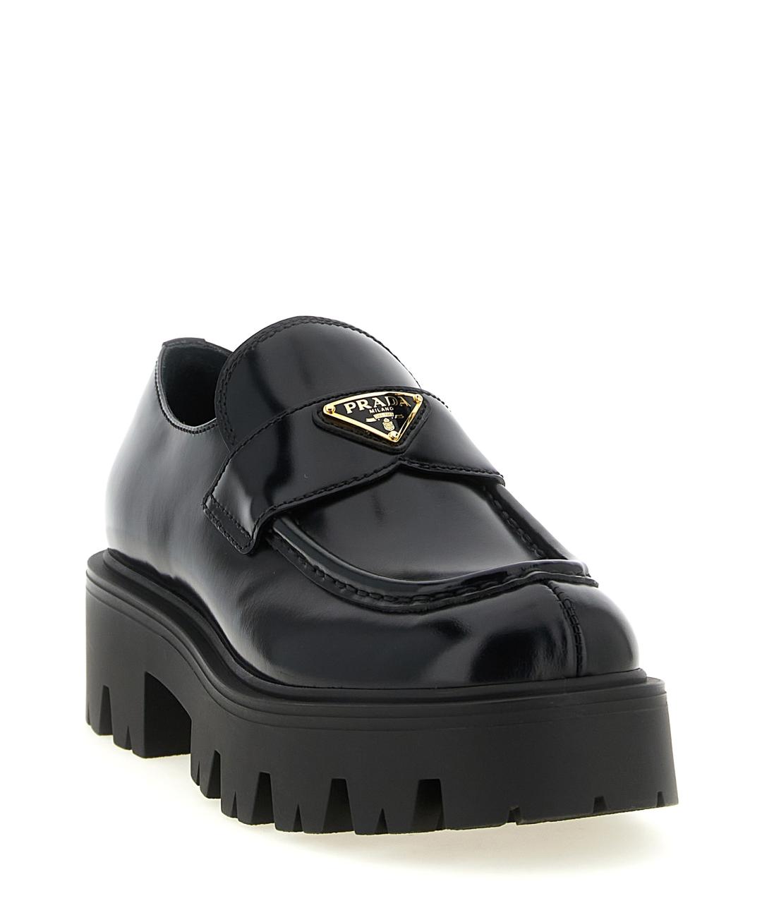 PRADA Черные кожаные лоферы, фото 2