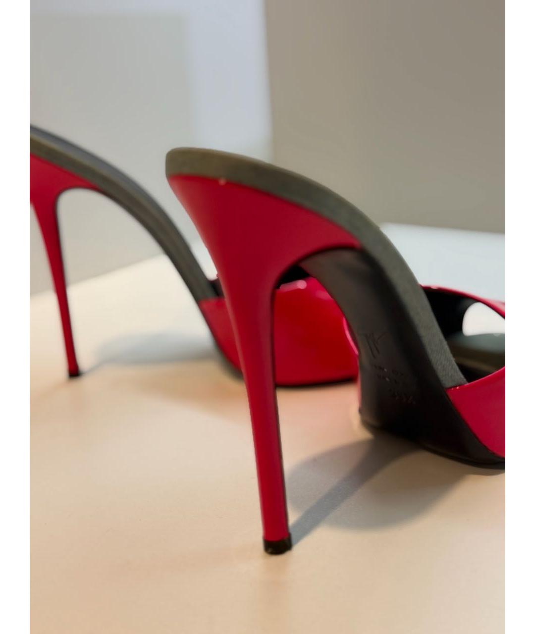GIUSEPPE ZANOTTI DESIGN Розовые мюли из лакированной кожи, фото 4