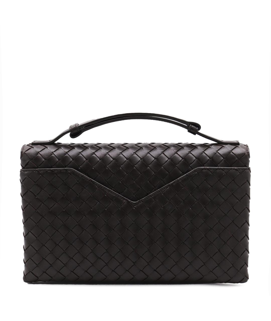 BOTTEGA VENETA Коричневая кожаная сумка через плечо, фото 5