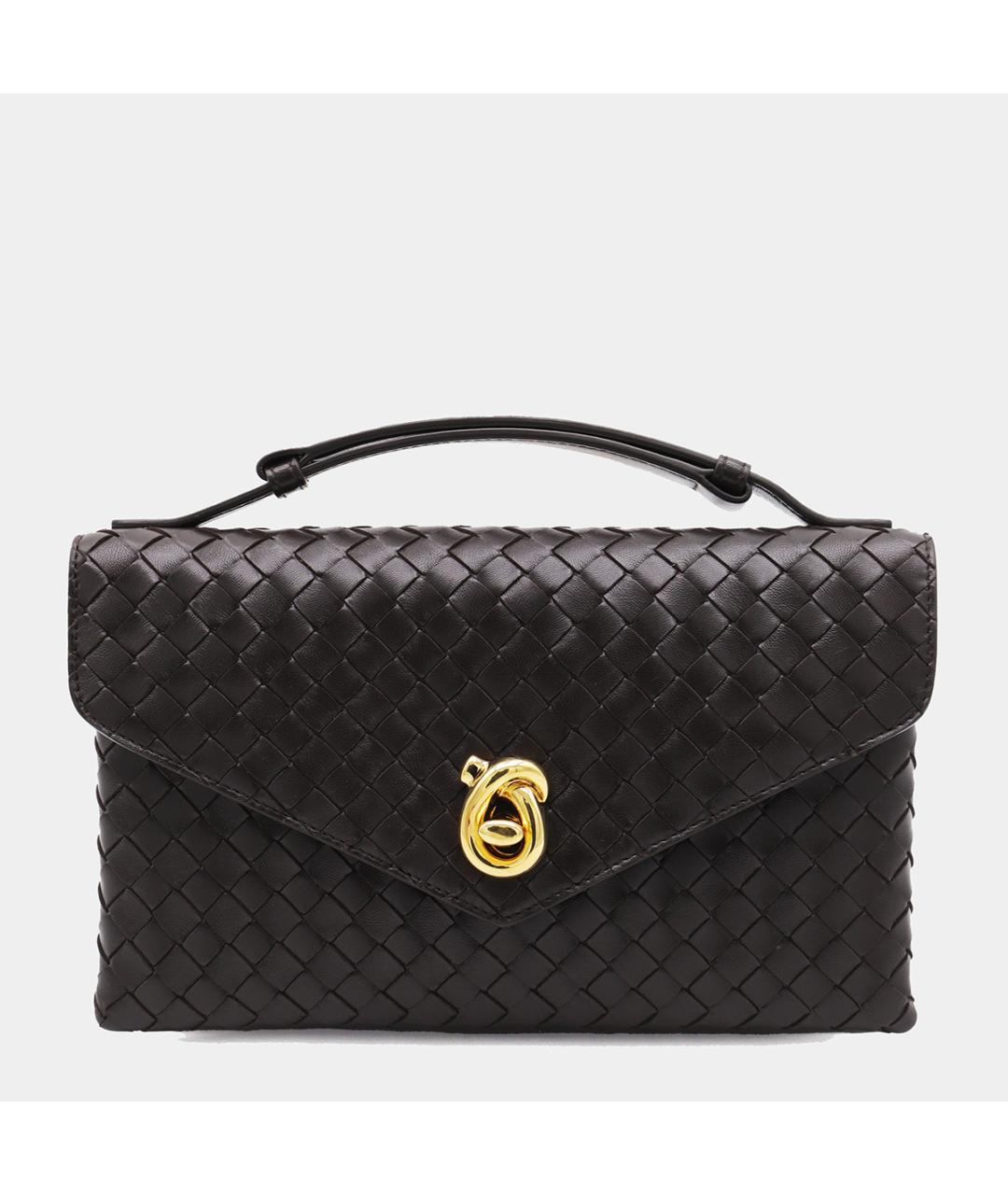 BOTTEGA VENETA Коричневая кожаная сумка через плечо, фото 2