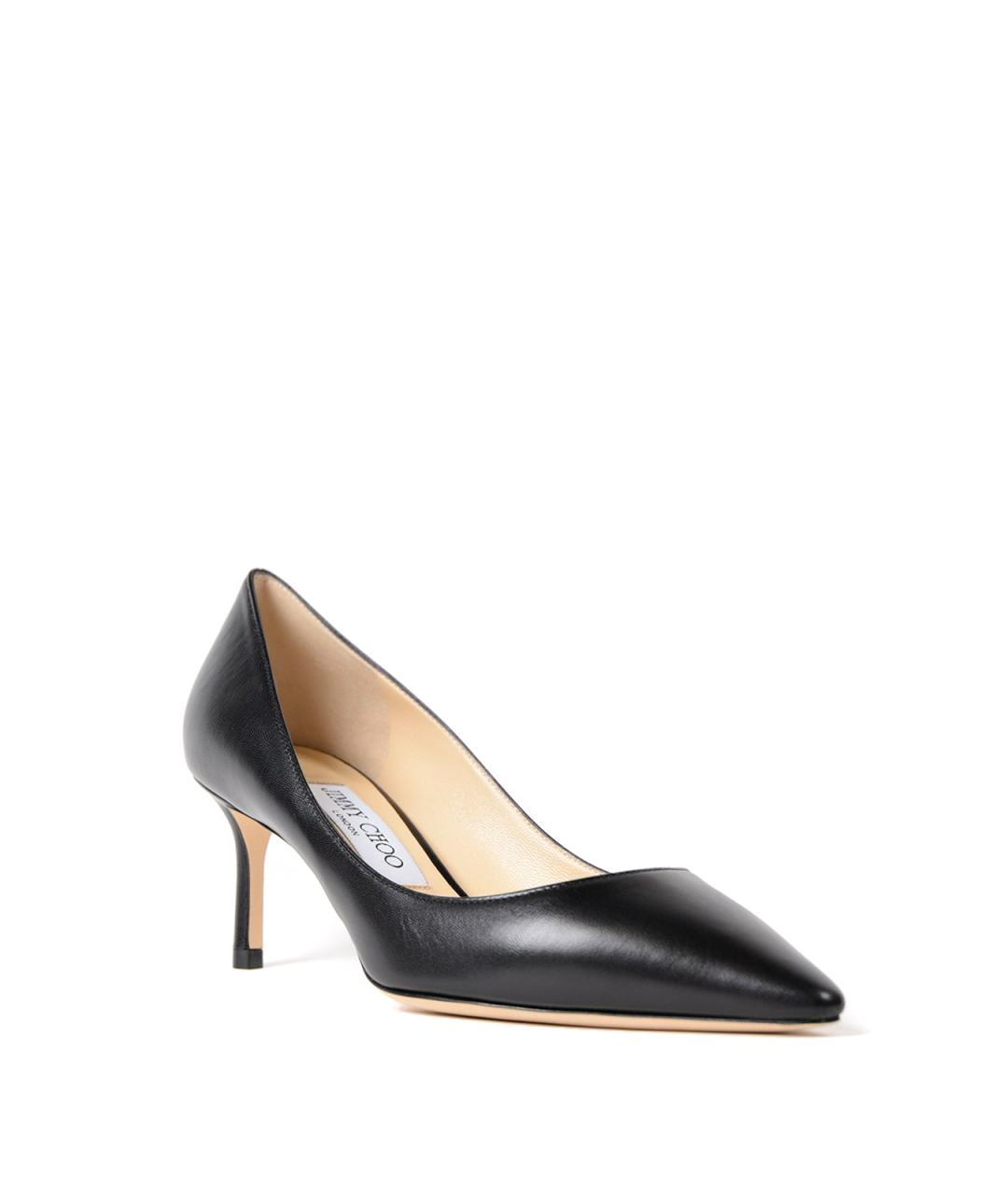 JIMMY CHOO Черные кожаные туфли, фото 2