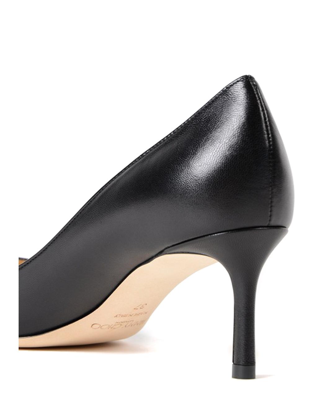 JIMMY CHOO Черные кожаные туфли, фото 4
