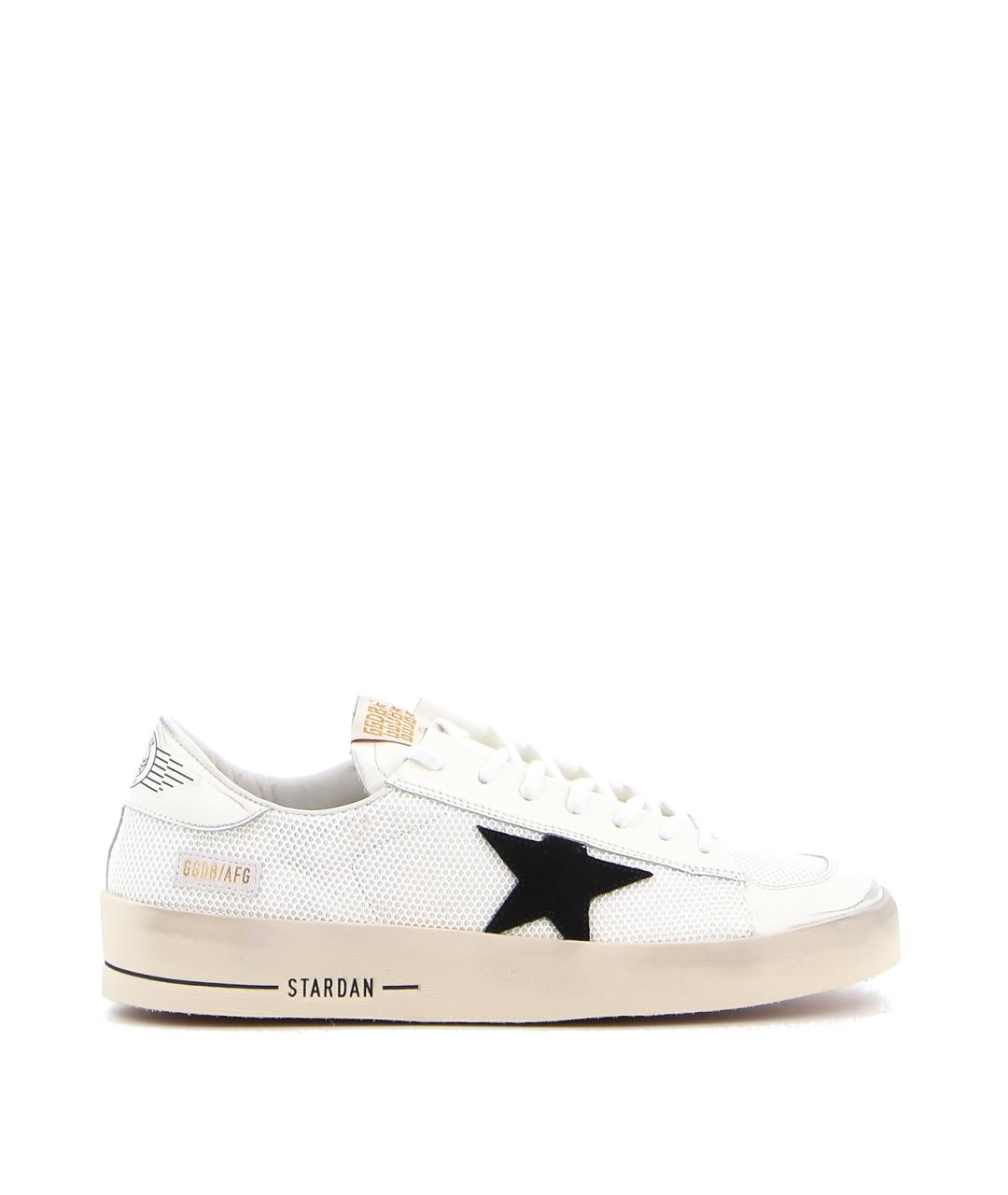 GOLDEN GOOSE Белые кожаные низкие кроссовки / кеды, фото 1