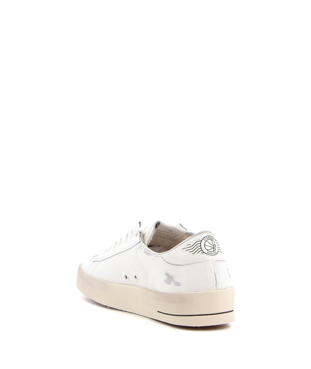 GOLDEN GOOSE Белые кожаные низкие кроссовки / кеды, фото 4