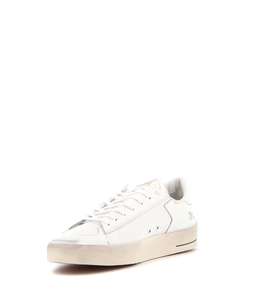 GOLDEN GOOSE Белые кожаные низкие кроссовки / кеды, фото 3