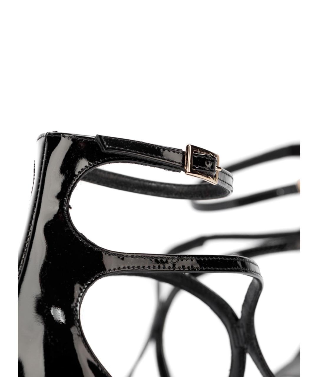 JIMMY CHOO Черные кожаные босоножки, фото 4