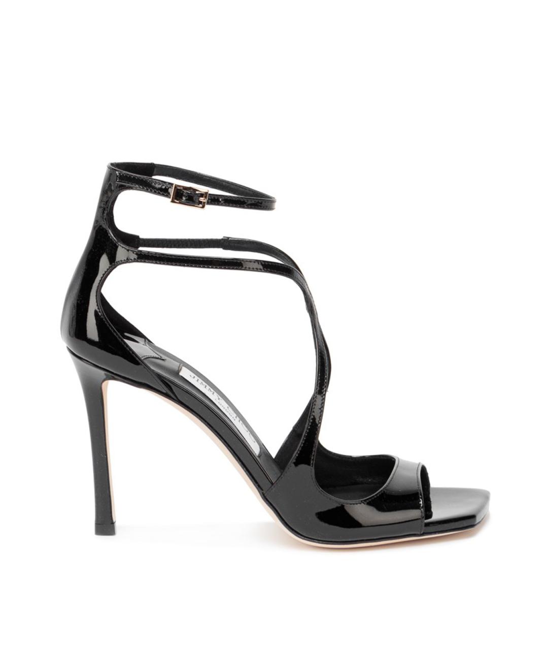 JIMMY CHOO Черные кожаные босоножки, фото 1