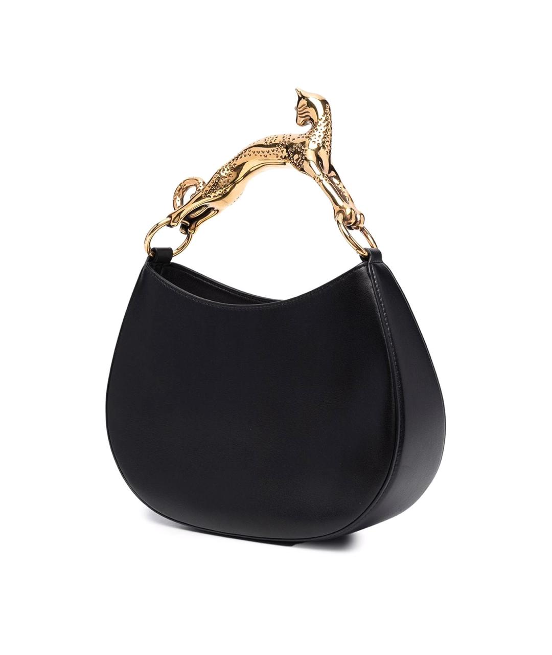 LANVIN Черная кожаная сумка с короткими ручками, фото 2