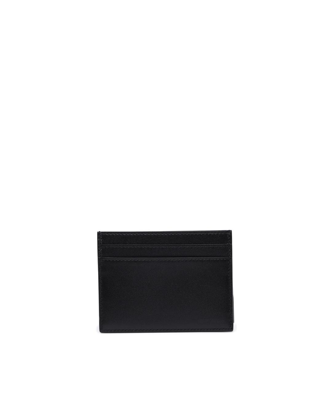 SAINT LAURENT Черный кожаный кардхолдер, фото 3