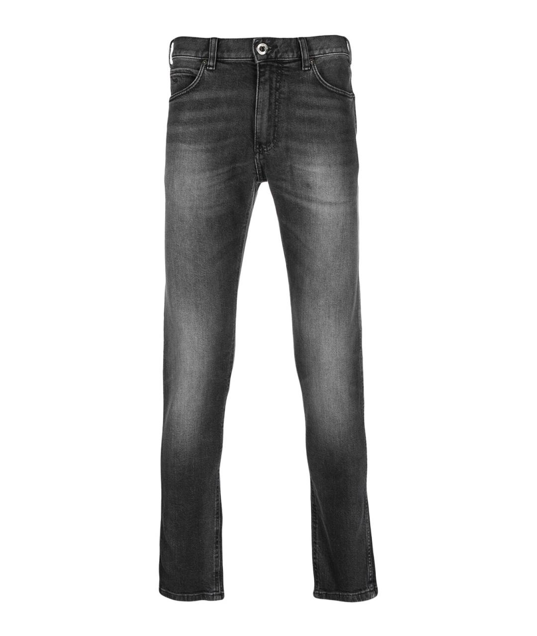 EMPORIO ARMANI Серые хлопковые джинсы скинни, фото 1