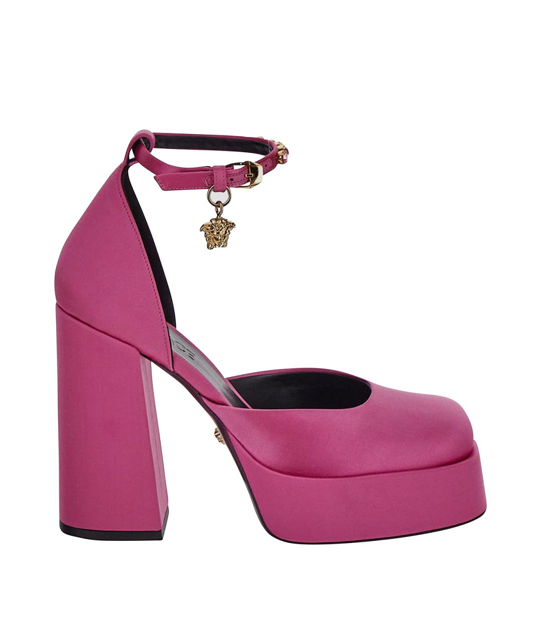 VERSACE Фуксия текстильные туфли, фото 1