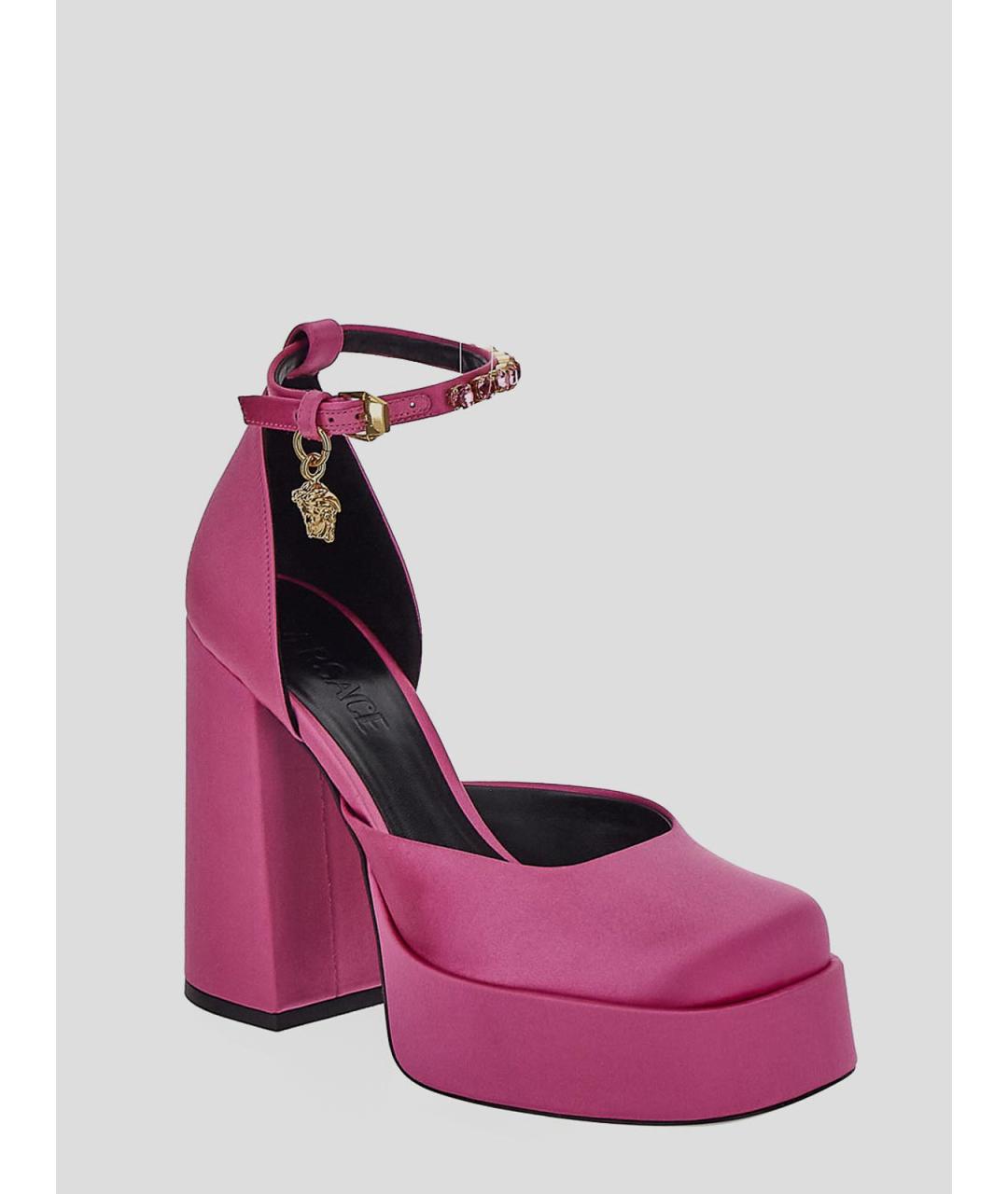 VERSACE Фуксия текстильные туфли, фото 2