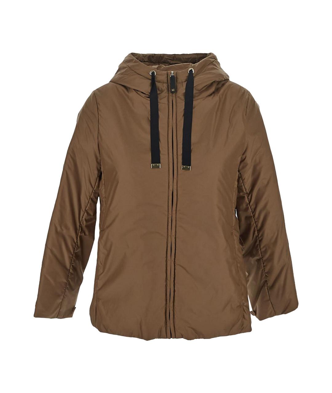 MAX MARA Коричневая полиэстеровая куртка, фото 1