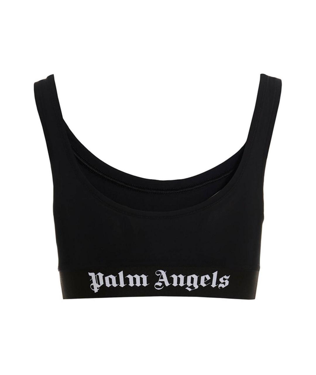 PALM ANGELS Черная полиамидовая майка, фото 2