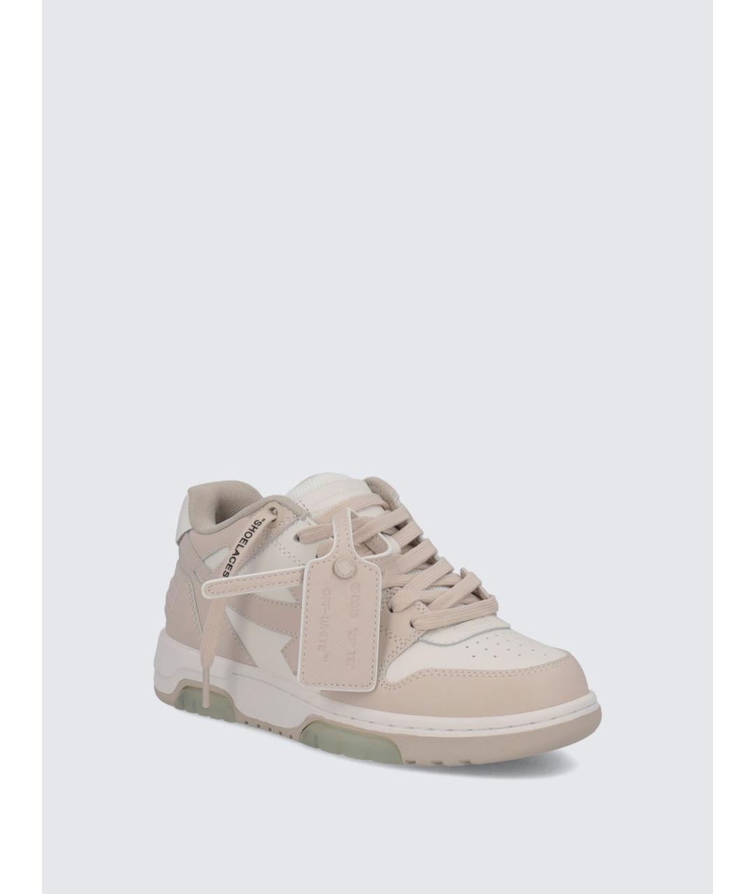 OFF-WHITE Белые кожаные кроссовки, фото 2