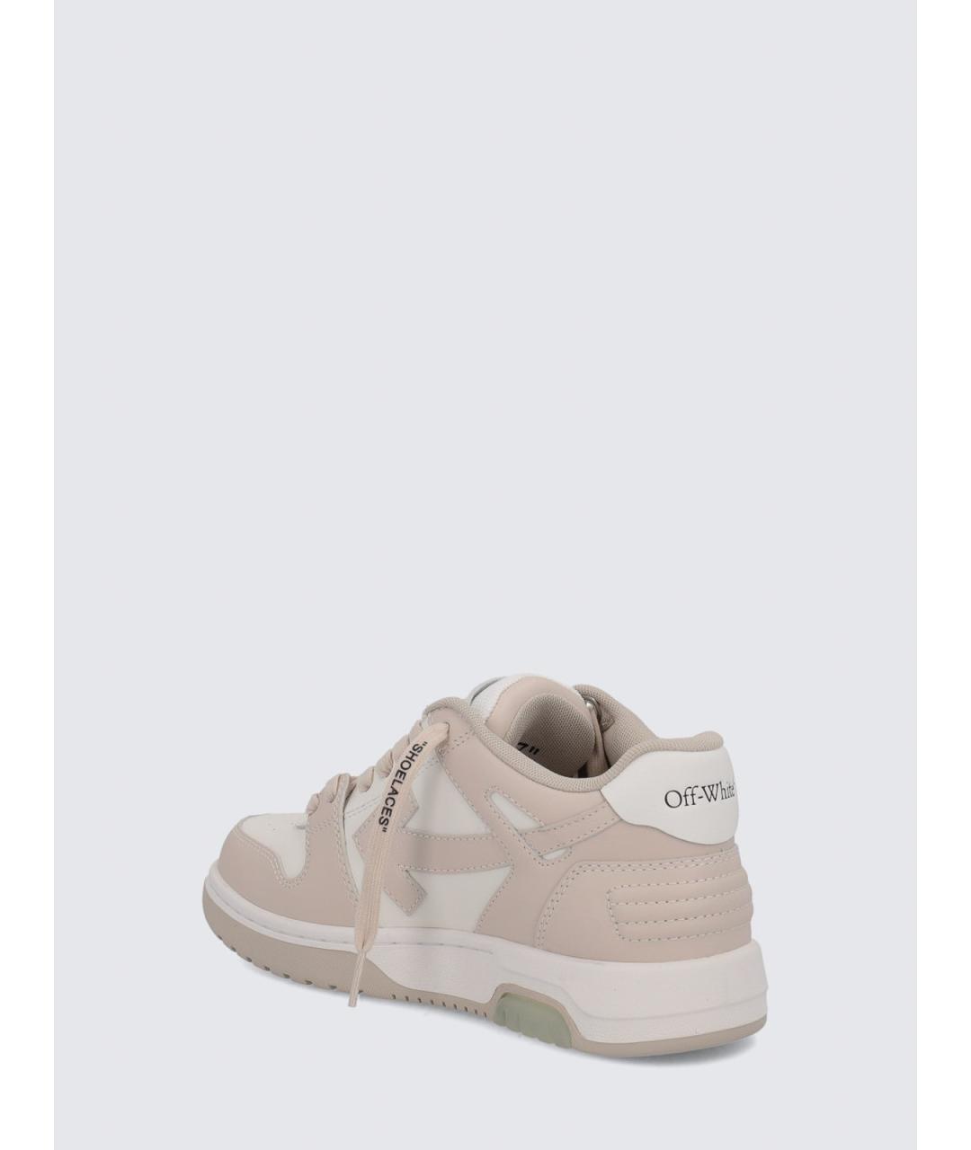 OFF-WHITE Белые кожаные кроссовки, фото 3
