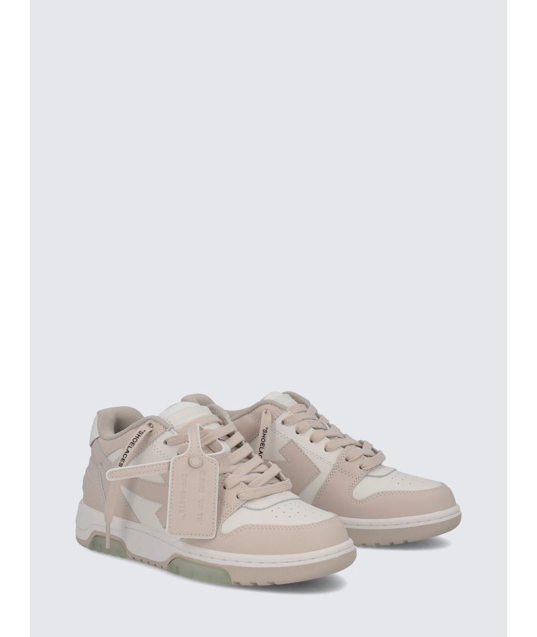 OFF-WHITE Белые кожаные кроссовки, фото 4