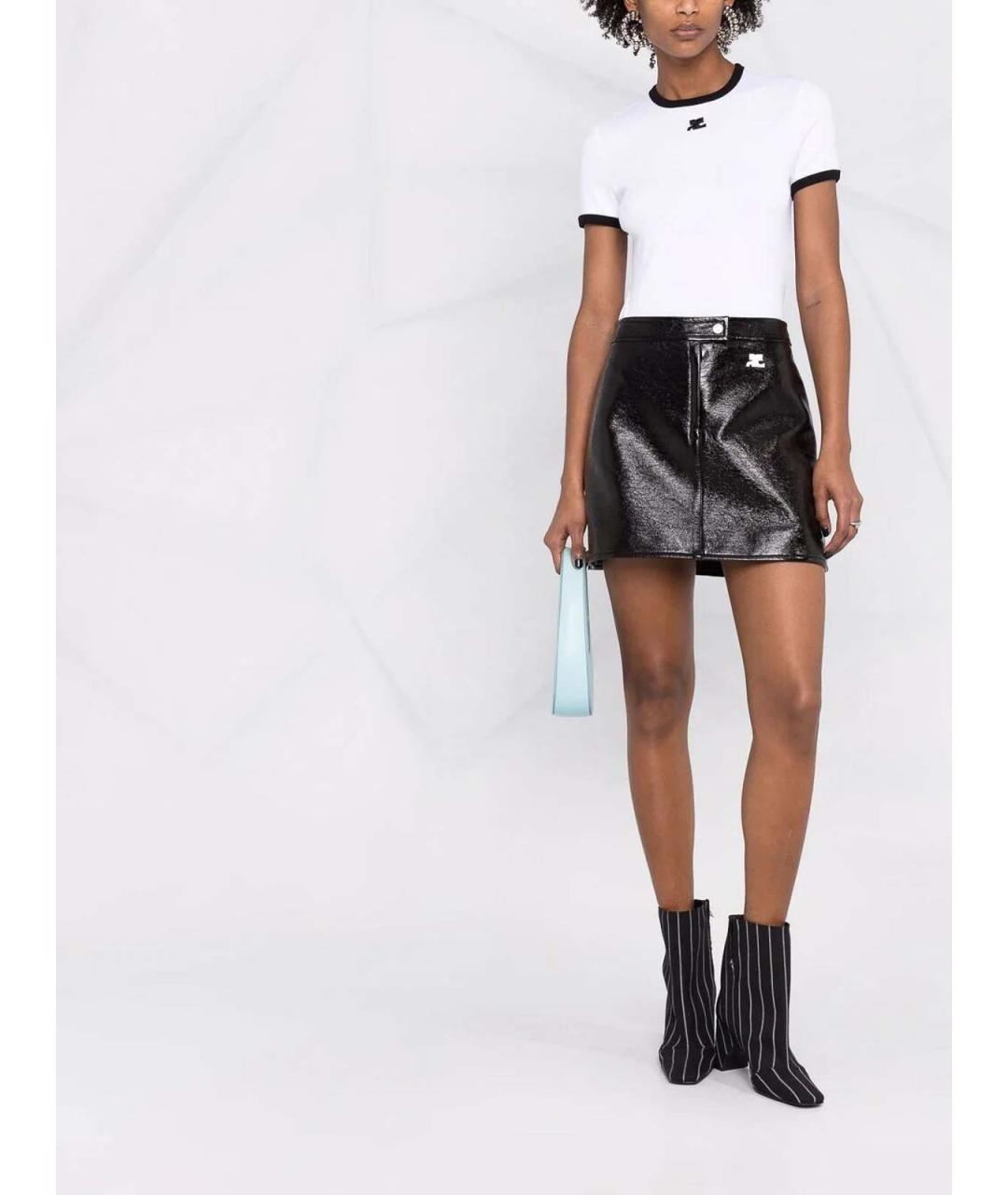 COURREGES Белая хлопковая футболка, фото 2
