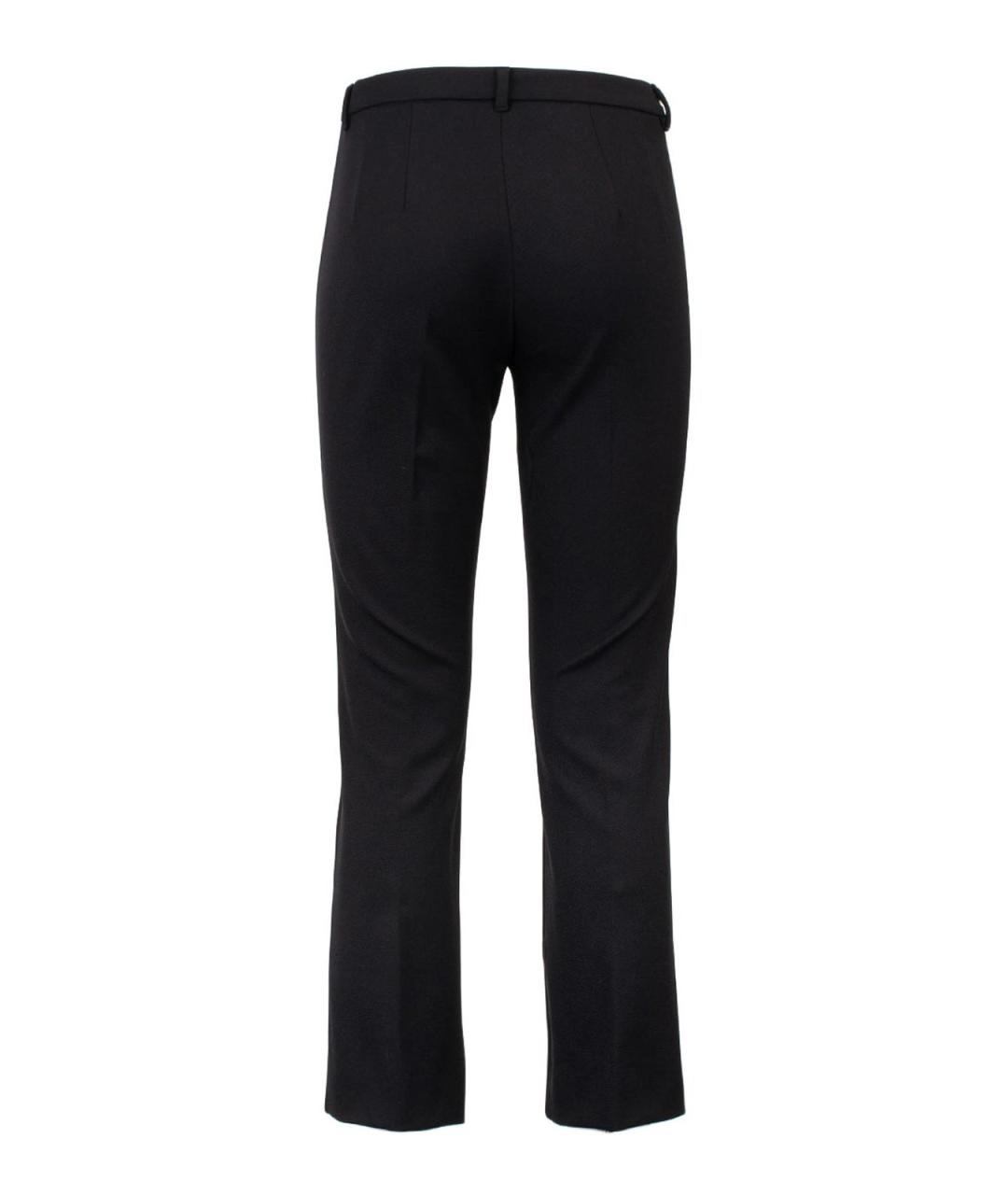 MAX MARA Черные хлопковые прямые брюки, фото 2