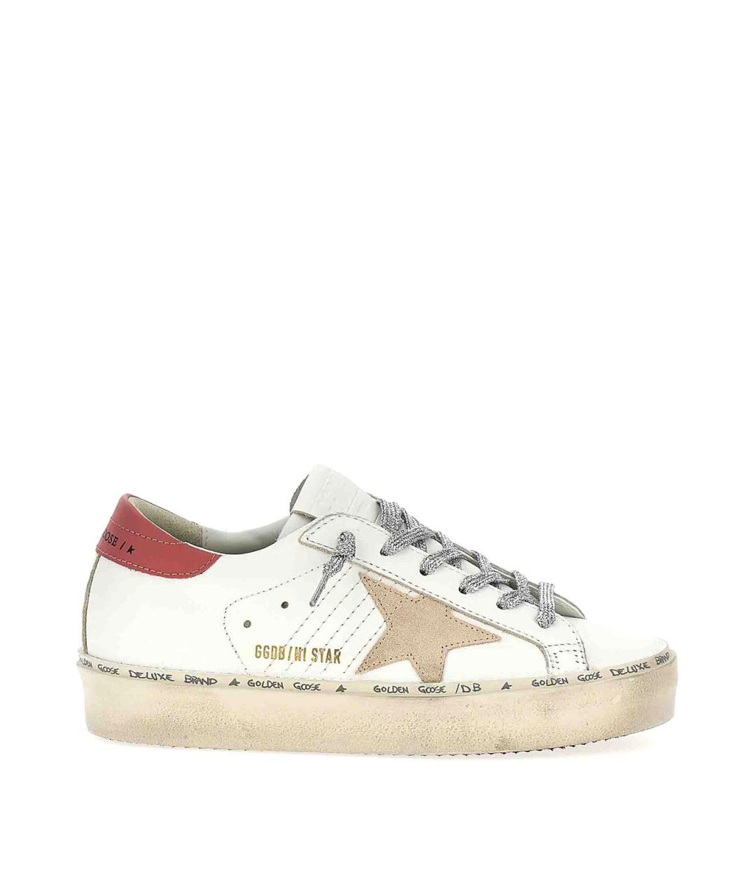 GOLDEN GOOSE Белые кожаные кеды, фото 1