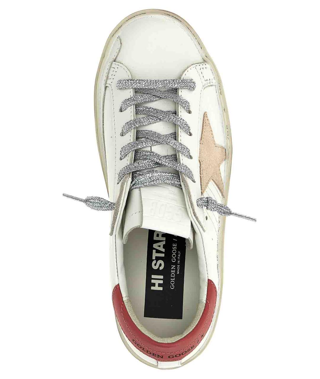 GOLDEN GOOSE Белые кожаные кеды, фото 4