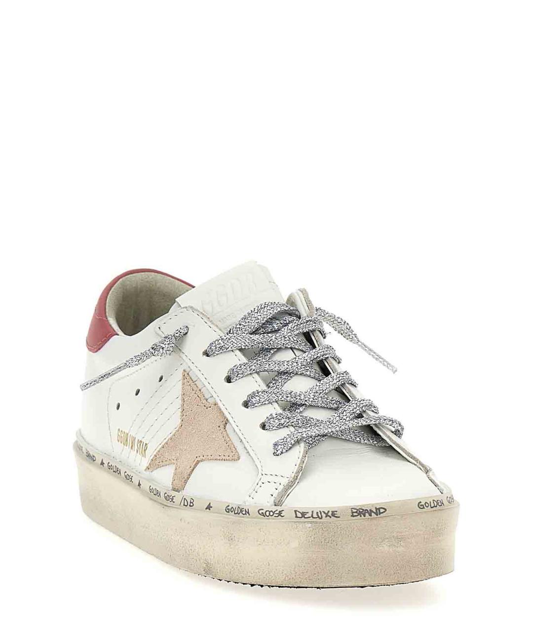 GOLDEN GOOSE Белые кожаные кеды, фото 2