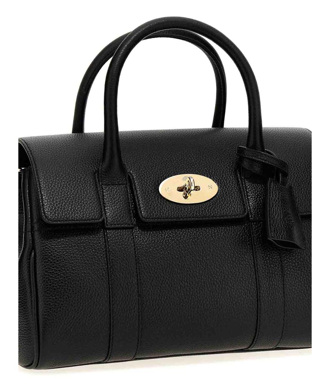 MULBERRY Черная кожаная сумка тоут, фото 3