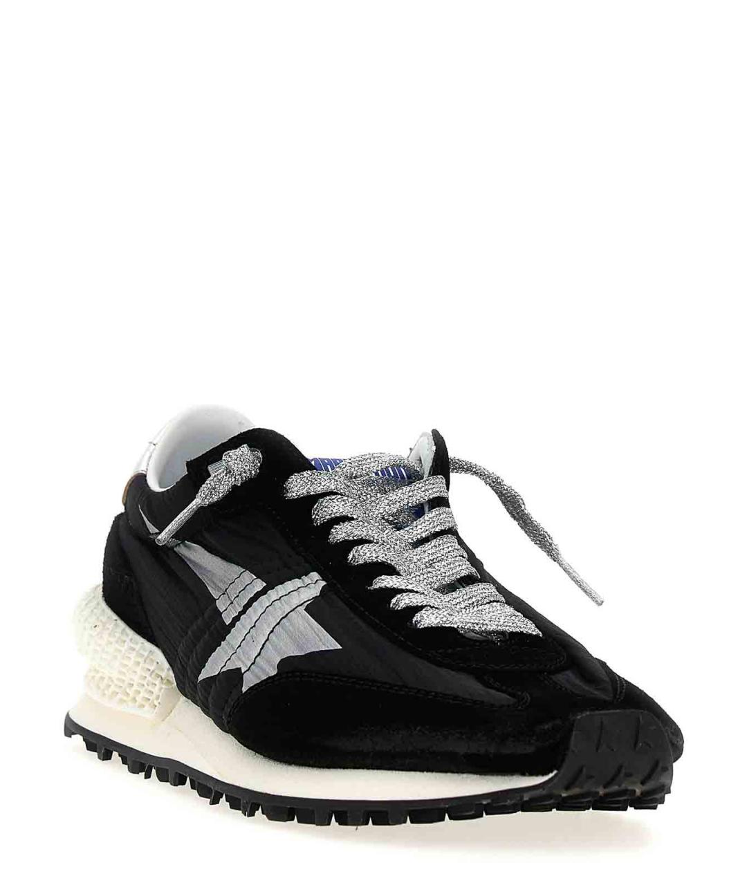 GOLDEN GOOSE Черные текстильные низкие кроссовки / кеды, фото 2