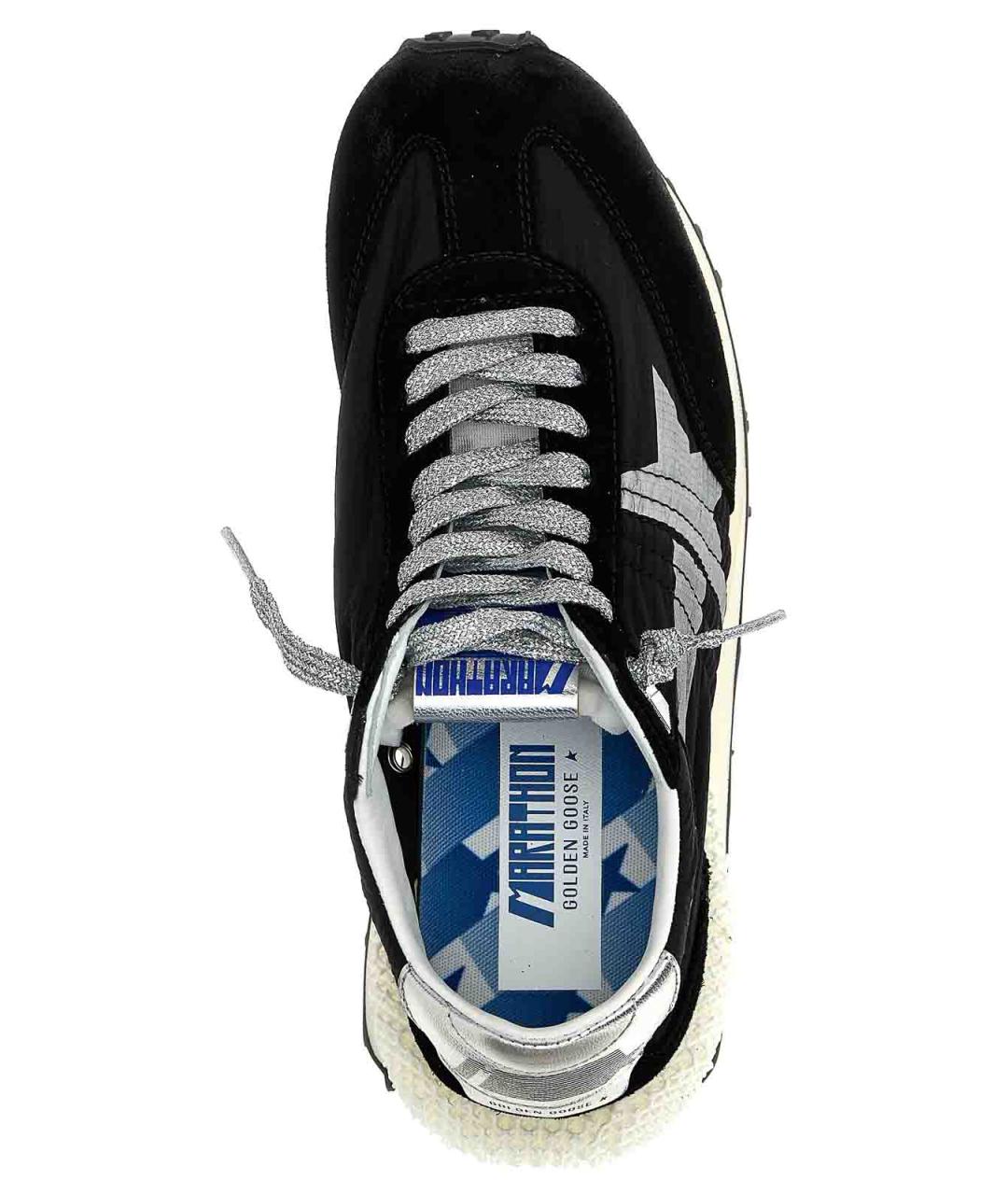 GOLDEN GOOSE Черные текстильные низкие кроссовки / кеды, фото 4