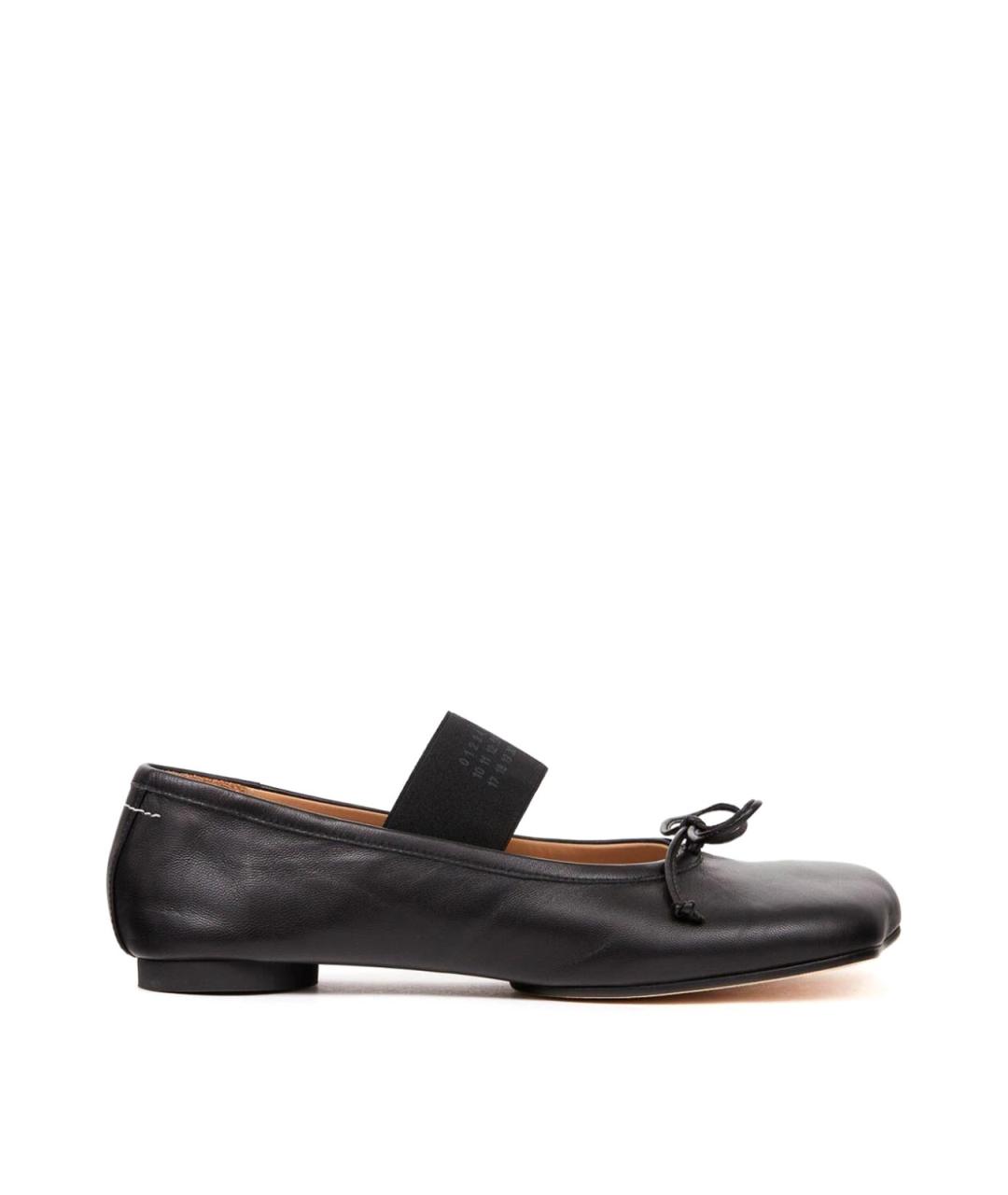 MM6 MAISON MARGIELA Черные кожаные балетки, фото 1