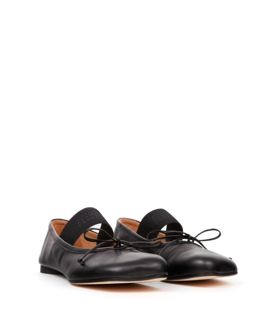 MM6 MAISON MARGIELA Черные кожаные балетки, фото 4