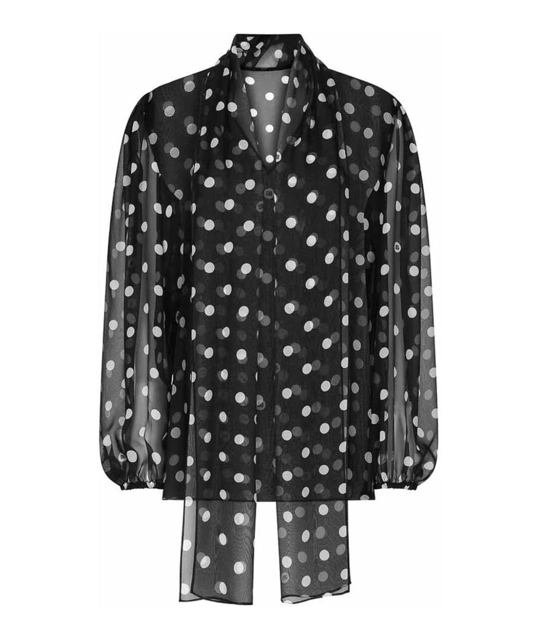DOLCE&GABBANA Черная шелковая блузы, фото 6