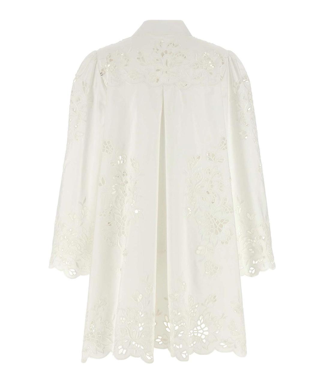 DOLCE&GABBANA Белое хлопковое повседневное платье, фото 2