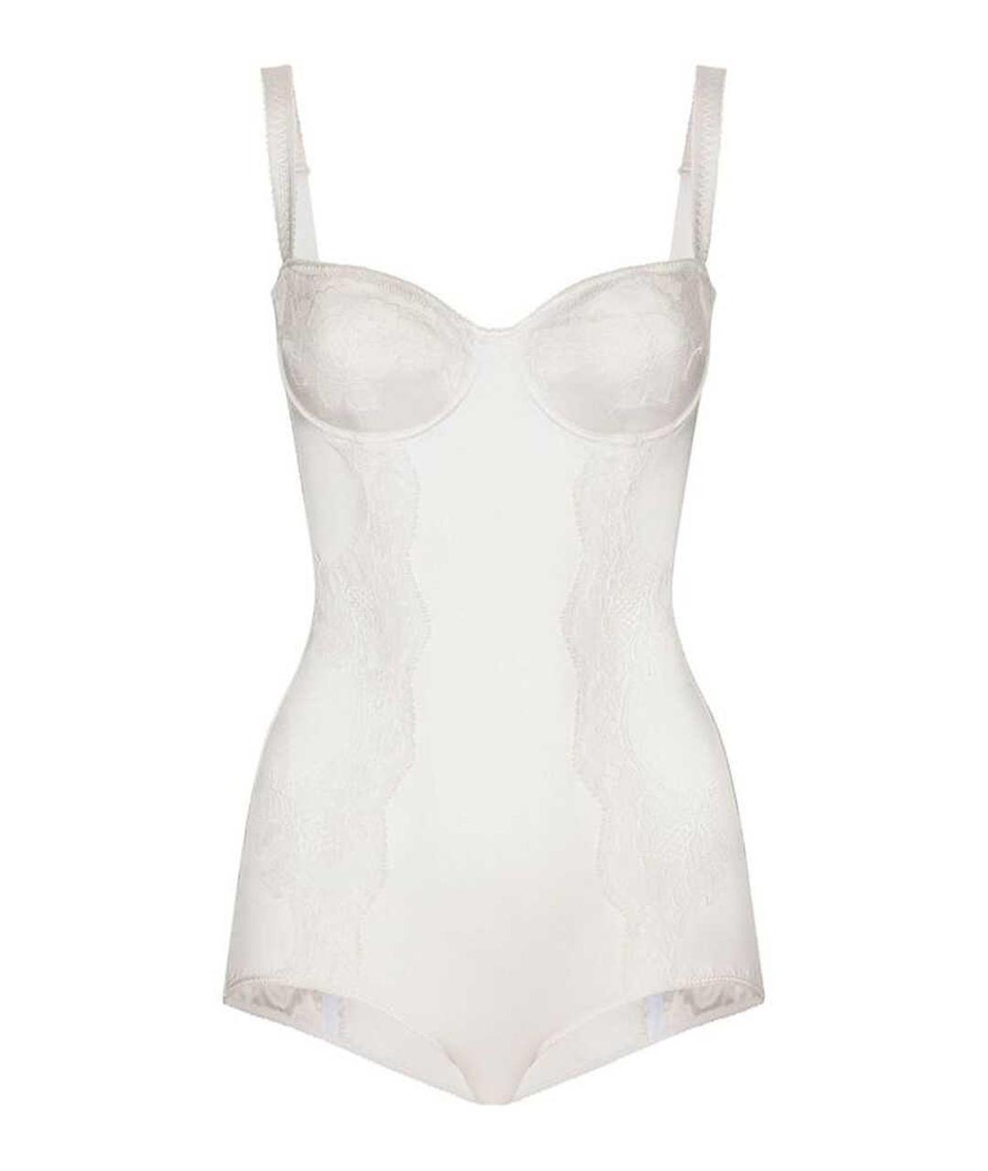 DOLCE&GABBANA Белое шелковое боди, фото 1