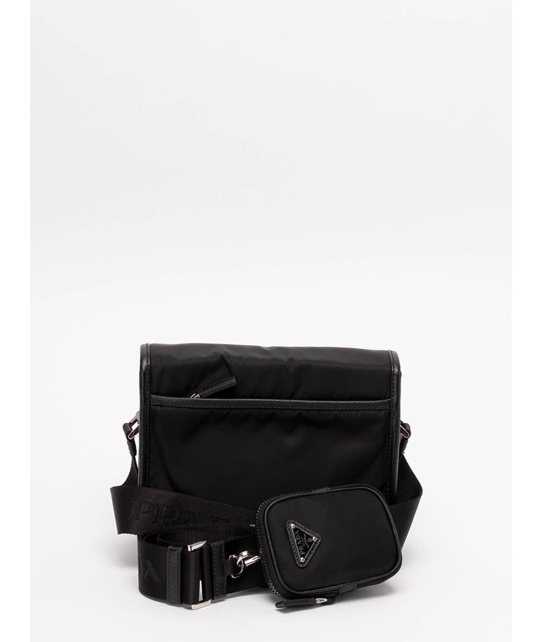 PRADA Черная тканевая сумка на плечо, фото 3