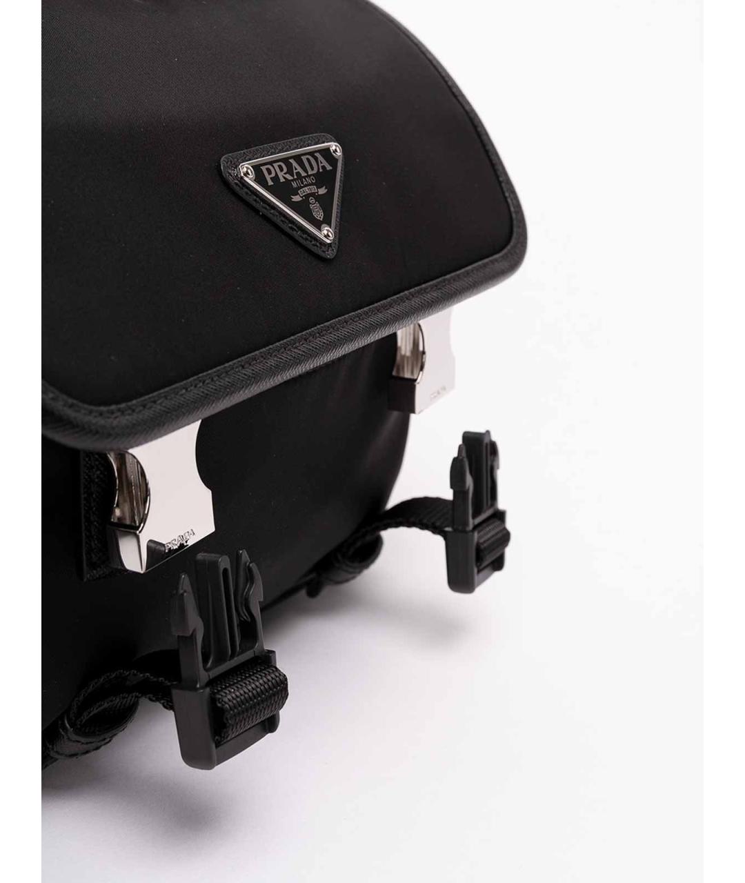 PRADA Черная тканевая сумка на плечо, фото 4