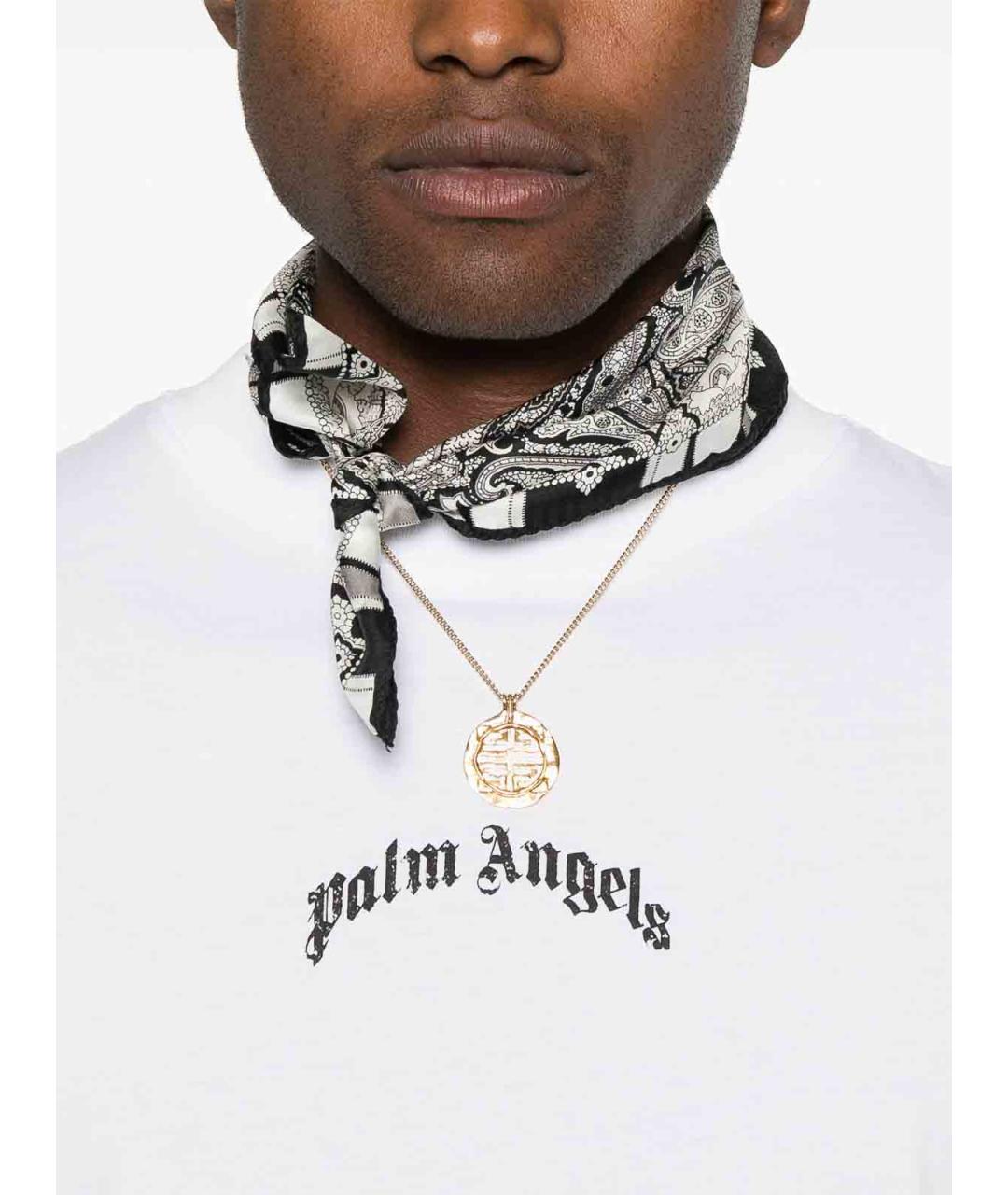 PALM ANGELS Белая хлопковая футболка, фото 4