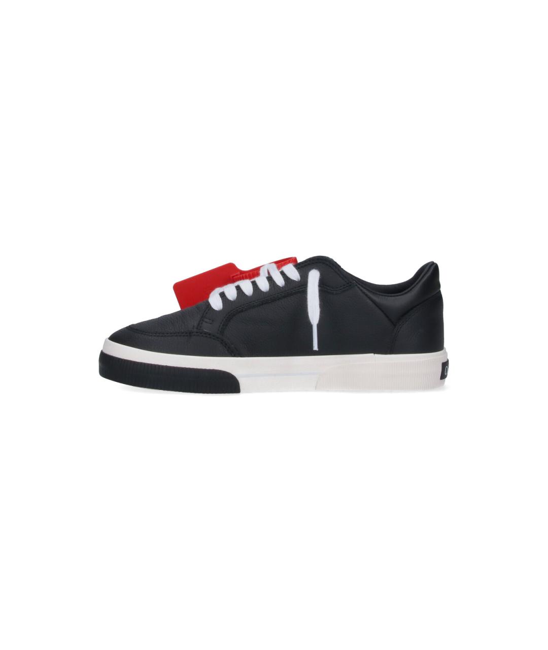 OFF-WHITE Черные резиновые низкие кроссовки / кеды, фото 3