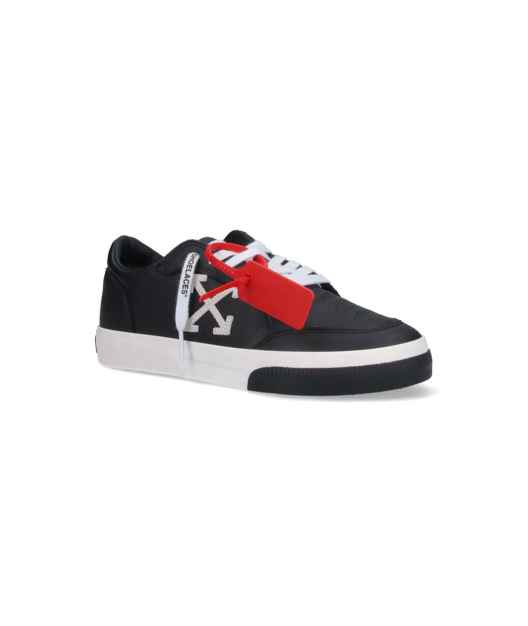 OFF-WHITE Черные резиновые низкие кроссовки / кеды, фото 2