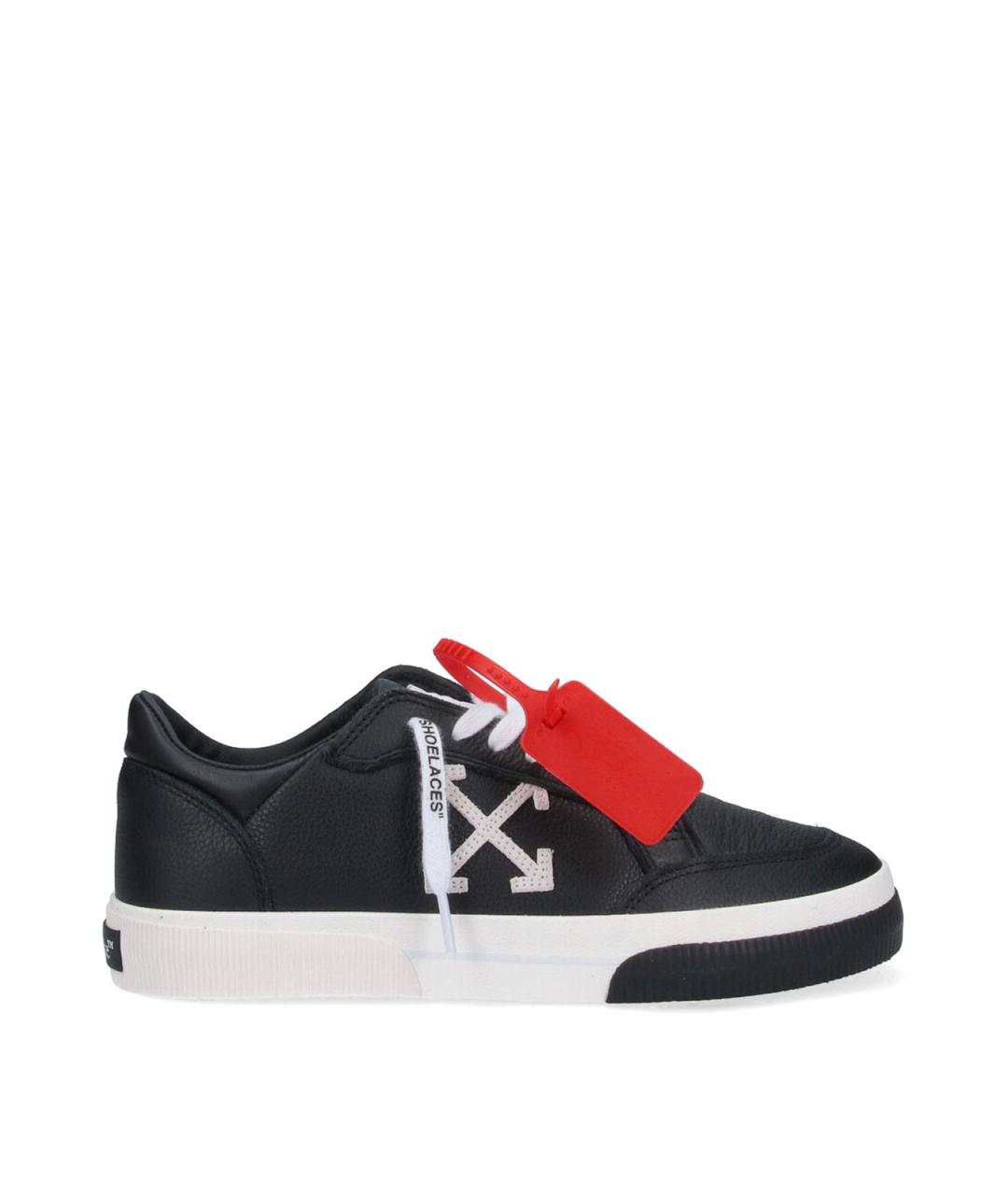 OFF-WHITE Черные резиновые низкие кроссовки / кеды, фото 1