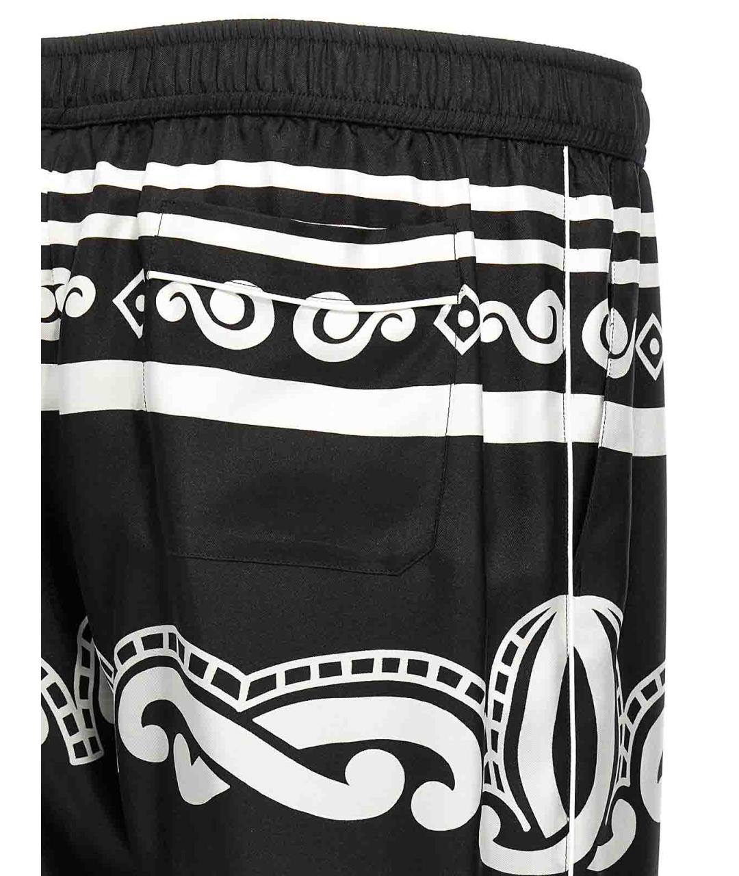 DOLCE&GABBANA Черные шелковые повседневные брюки, фото 4