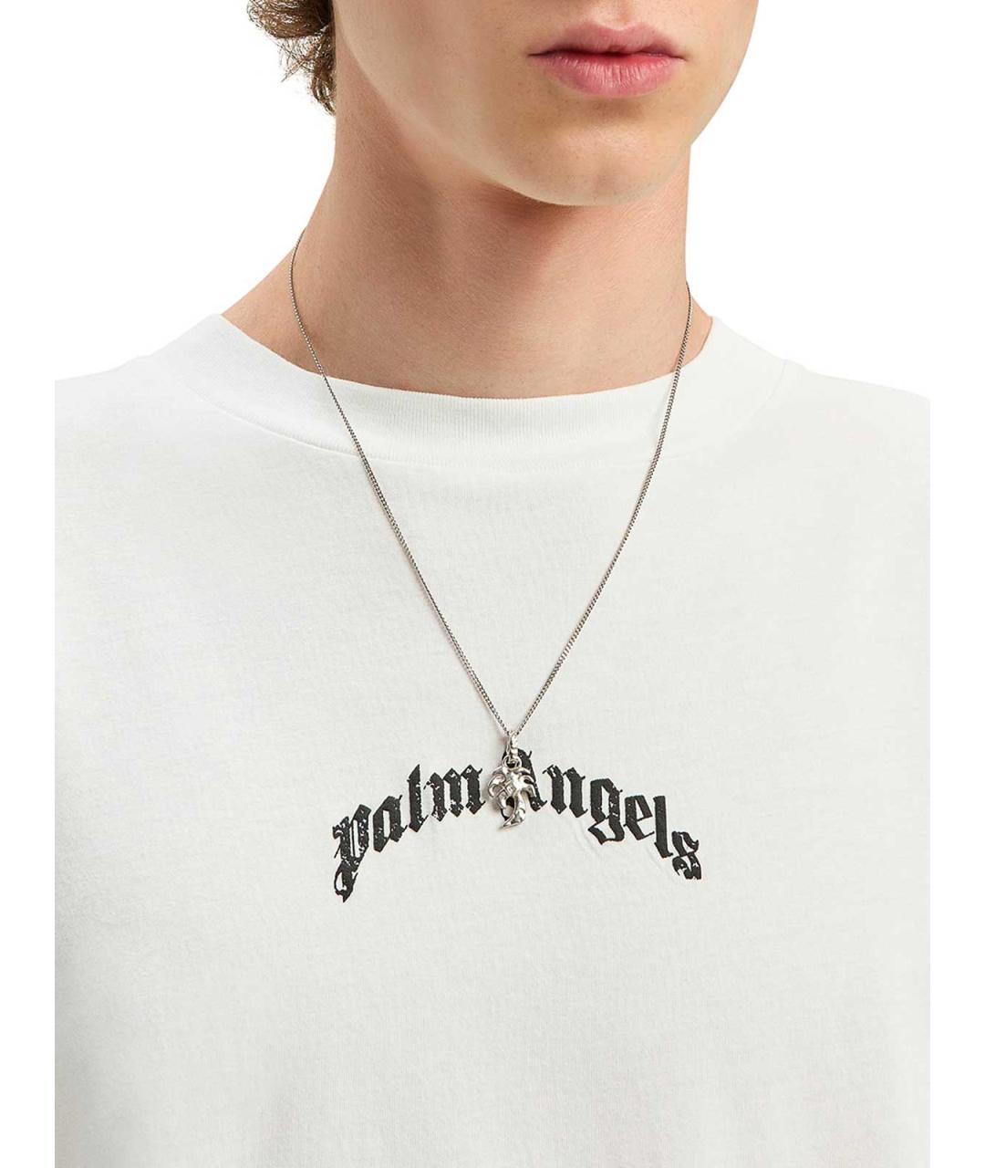 PALM ANGELS Белая хлопковая футболка, фото 5