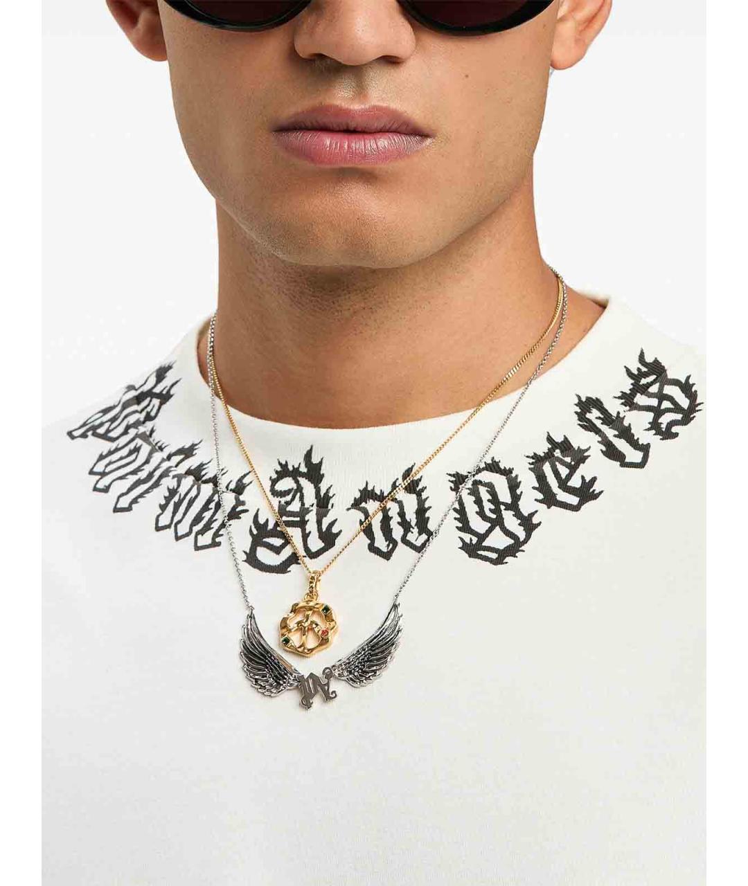 PALM ANGELS Белая хлопковая футболка, фото 6