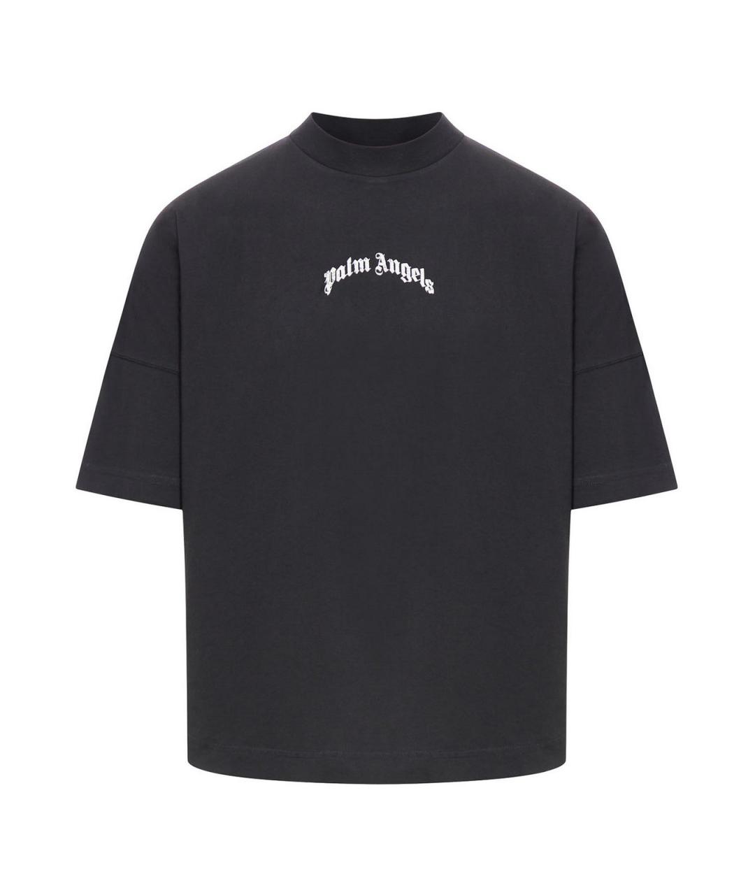 PALM ANGELS Черная хлопковая футболка, фото 1