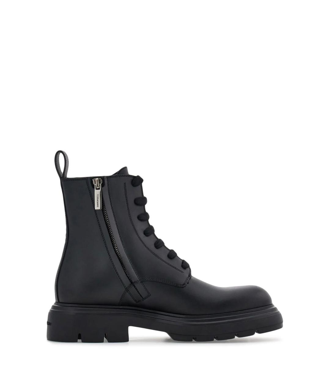 FERRAGAMO Черные кожаные ботинки, фото 5
