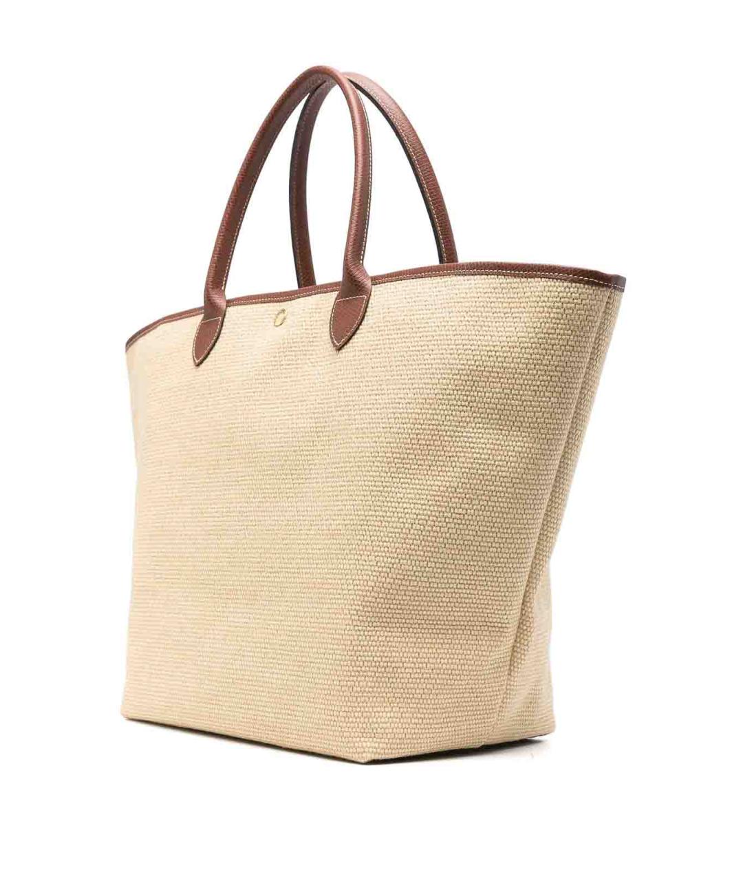 LONGCHAMP Бежевая тканевая сумка тоут, фото 3