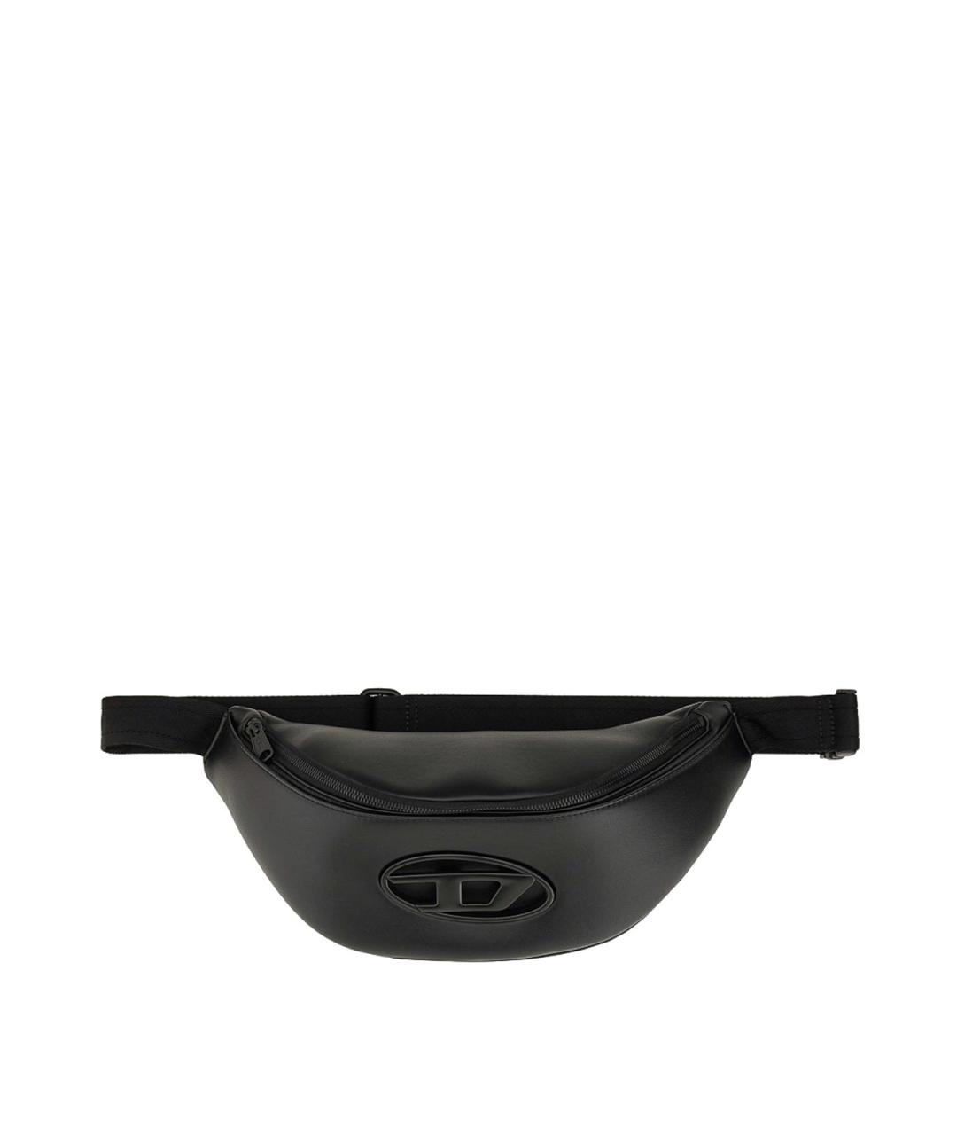 DIESEL Черная поясная сумка из искусственной кожи, фото 1