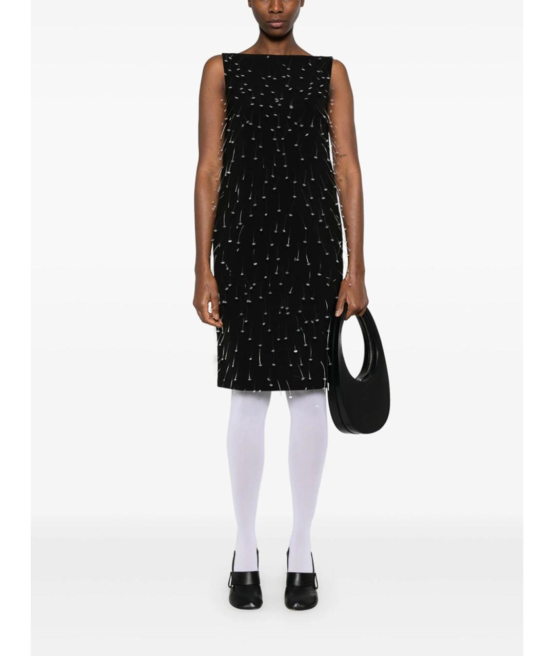 MOSCHINO Черное хлопковое повседневное платье, фото 5