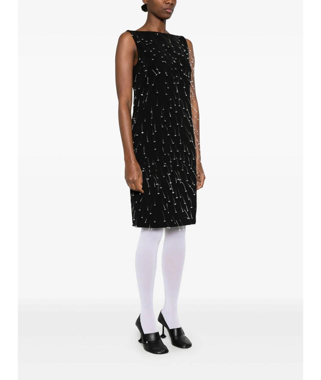 MOSCHINO Черное хлопковое повседневное платье, фото 4