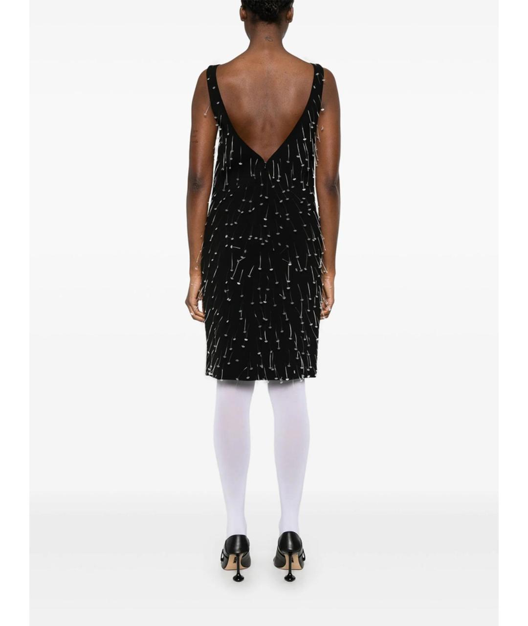 MOSCHINO Черное хлопковое повседневное платье, фото 3